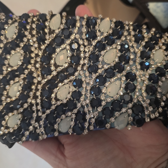 Rachel Allan Black and Blue Embellished Prom/Homecoming Dress - Picture 5 of 12